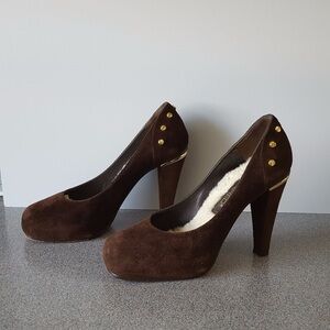 DSQUARED 2 Elegant Brown Suede Heels 8